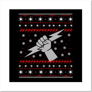 Electrician Ugly Christmas Sweater Gift Ideas Posters and Art